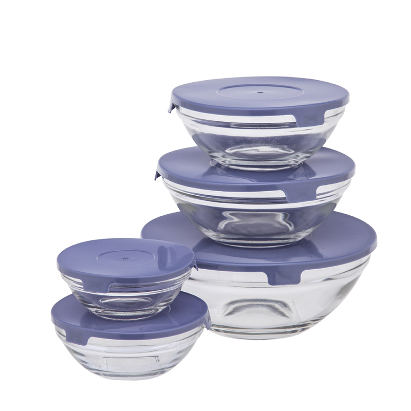 Altom Design set 5 zdjelica sa plavim poklopcem - 0103005548 excetra