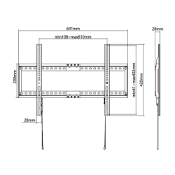 Stell zidni nosač SLIM 37" - 80" SHO 5210 excetra web shop