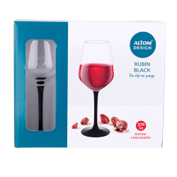 Altom Design set čaša za vino Rubin Black 370ml 0103006605 excetra web