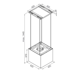 Amica otočna napa OWC4445BP (1190949) excetra web shop