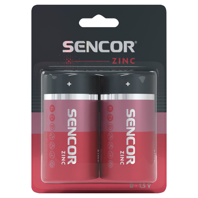 Sencor baterija Zinc-carbon SBA R20 2BP D Zn excetra web shop