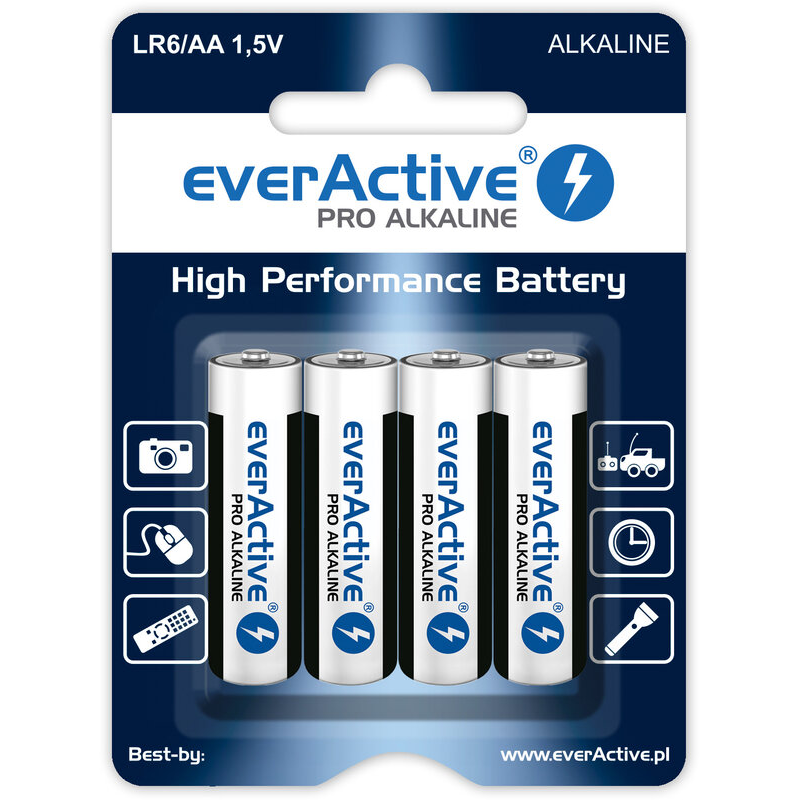 EA Pro AA LR6 alkaline BL4 excetra web shop
