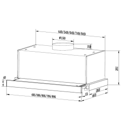 Heinner teleskopska napa HTCH-F660GBK Excetra web shop