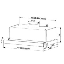 Heinner teleskopska napa HTCH-F400WH excetra web shop