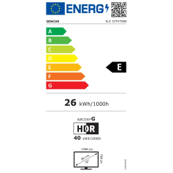 Sencor Smart TV 32" (80 cm) HD Tizen OS SLE 32TH700B