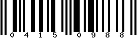 EAN-8 : 04150988