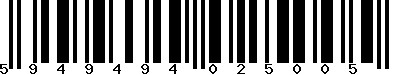 EAN-13 : 5949494025005
