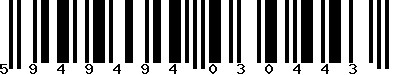 EAN-13 : 5949494030443